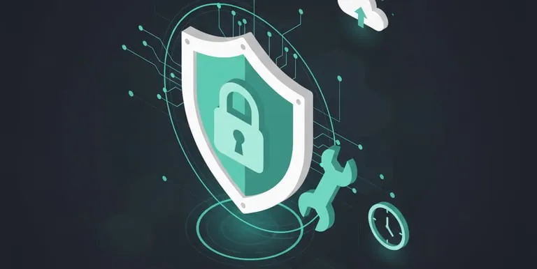Illustration d'un bouclier de sécurité pour la protection du site
